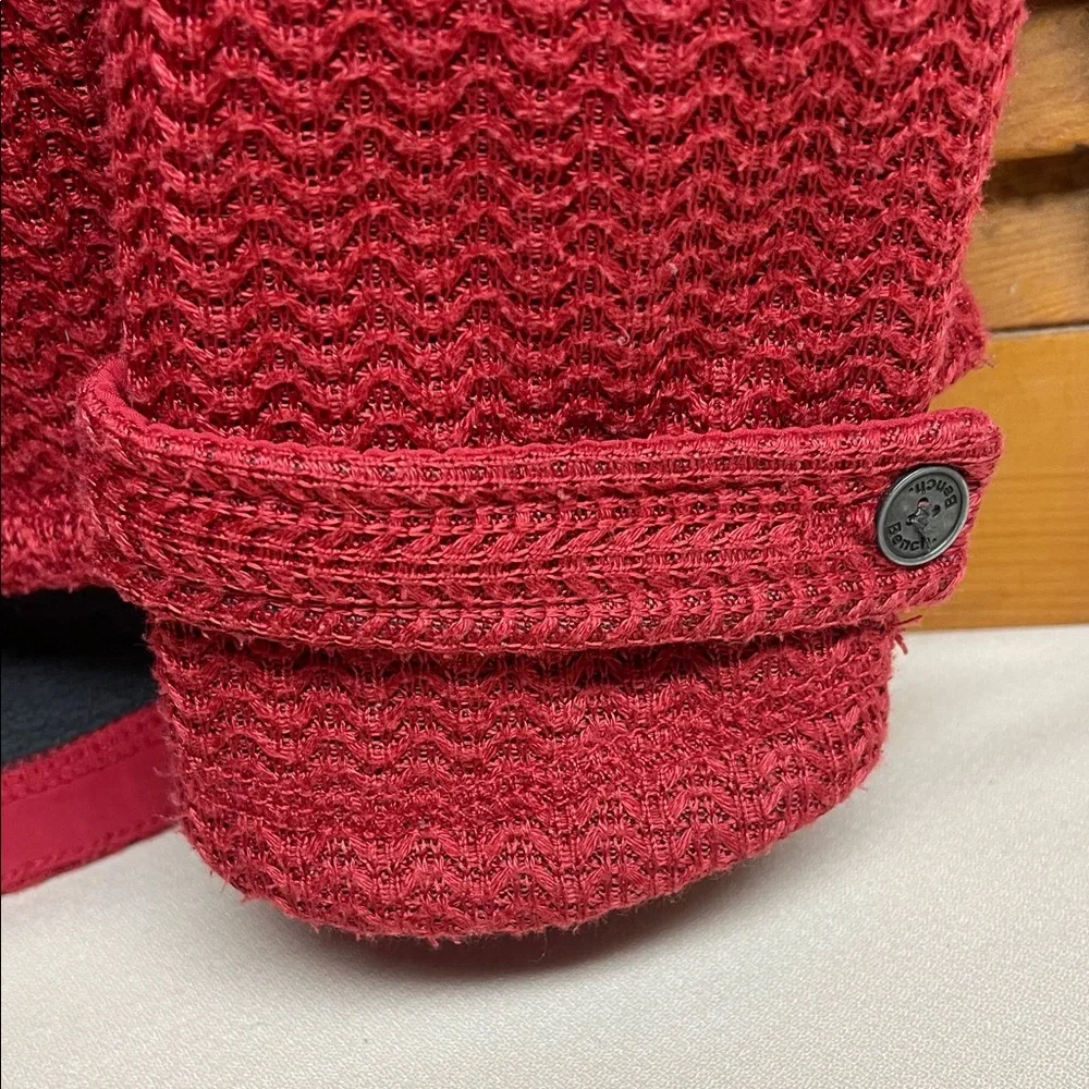 Bench Red Textured Knit Hoodie - Picture 6 of 16
